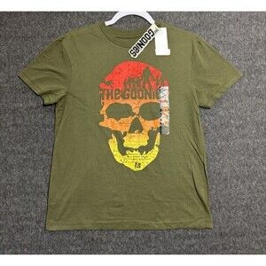 The Goonies Women's T Shirt Graphic Skull Print Green Large